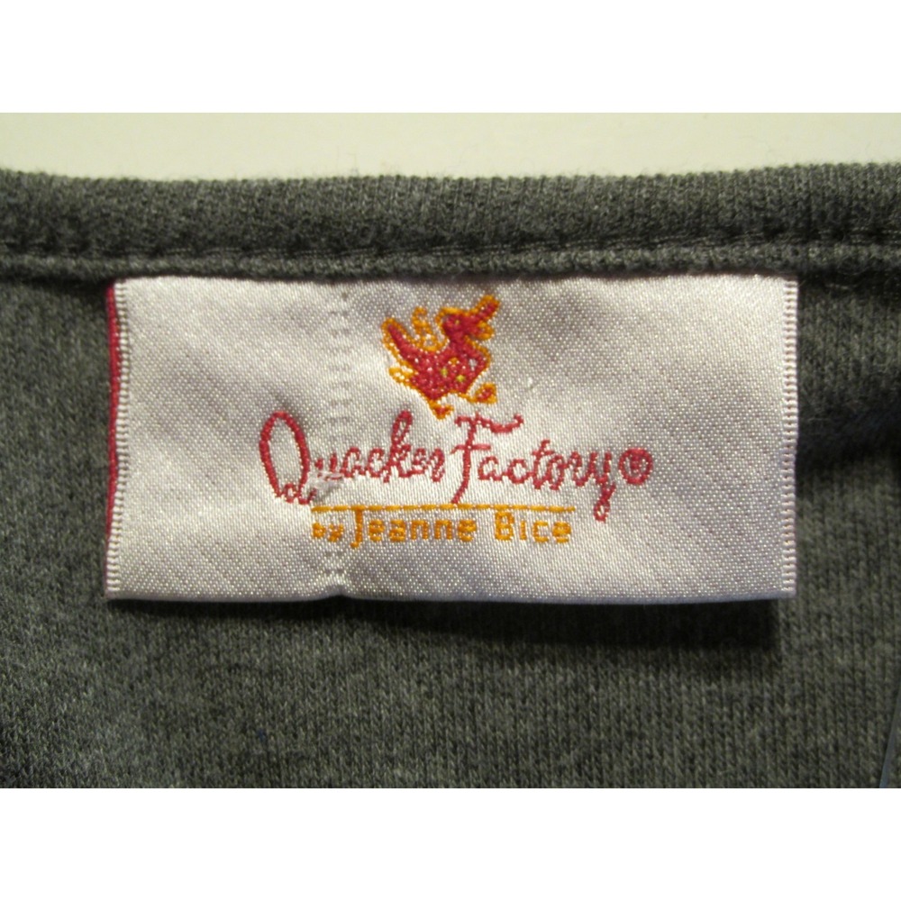 NWT QUACKER FACTORY Pullover Tunic Sweater Women Plus 3X Gray Studs Rhinestones - Picture 10 of 16